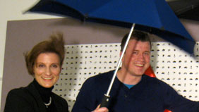 BID expeditie 2011 Anne Marie Westra met Philip Hess van senz° umbrellas